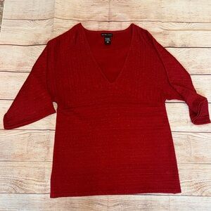 New York & Company Red Sweater Size M